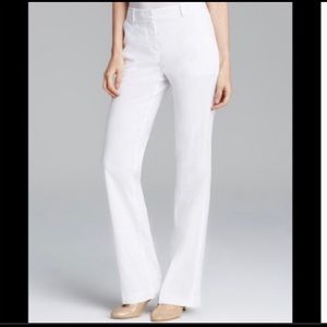 Theory Emery White Pinstriped Pants size 12